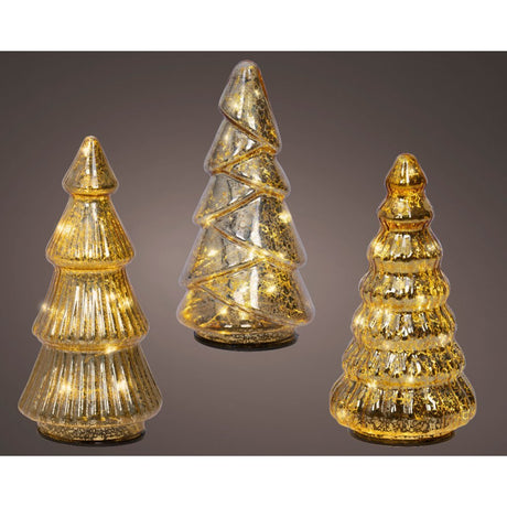 Szklany wysięgnik Kaemingk z mikro diodami LED, stały, średnica wewnętrzna 9 cm x wys. 17,5 cm