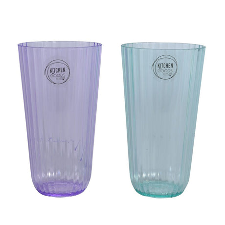 Różne szklanki do picia plastikowe 2 różne kolory 15cm
