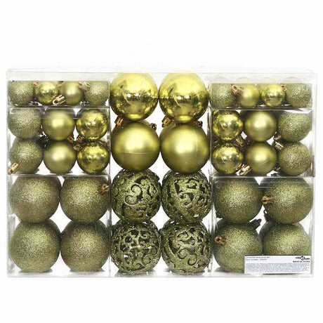 Vidaxl Christmas Balls 100 St 3 4 6 cm jasnozielony