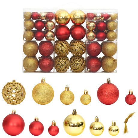 VIDAXL BOCK BALLS 100 PCS 3 4 6 cm Złote i wino czerwone