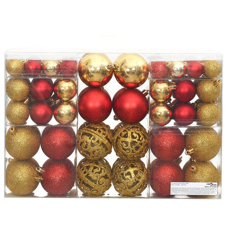 VIDAXL BOCK BALLS 100 PCS 3 4 6 cm Złote i wino czerwone