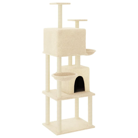 Vidaxl Cat Furniture z Sisal Scratosing Posts 180 cm kremowe kremowe