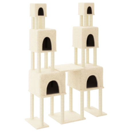 Vidaxl Cat Furniture z Sisal Scratosing Posts 199 cm krem ​​-