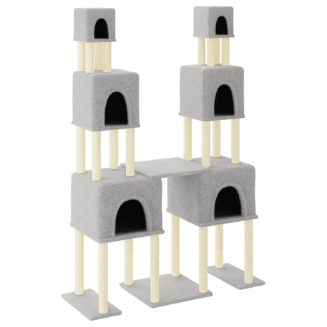 Vidaxl Cat Furniture z Sisal Scrating Posts 199 cm jasnoszary