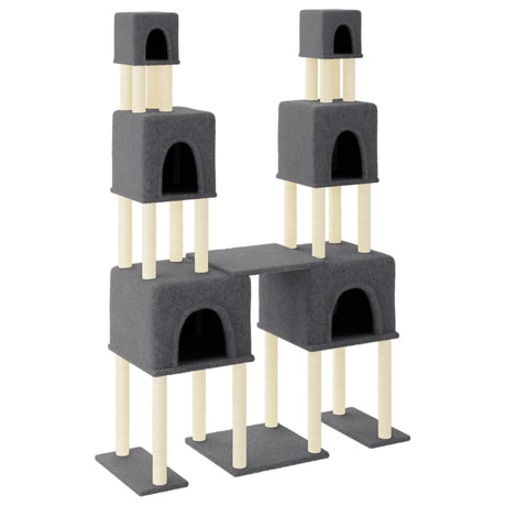 Vidaxl Cat Furniture z Sisal Scrating Posts 199 cm ciemnoszary