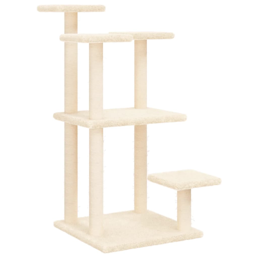 Vidaxl Scrating Post z platformami 98,5 cm krem -kolan