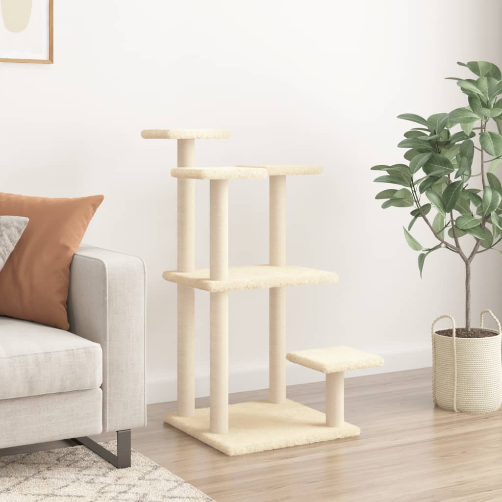Vidaxl Scrating Post z platformami 98,5 cm krem -kolan