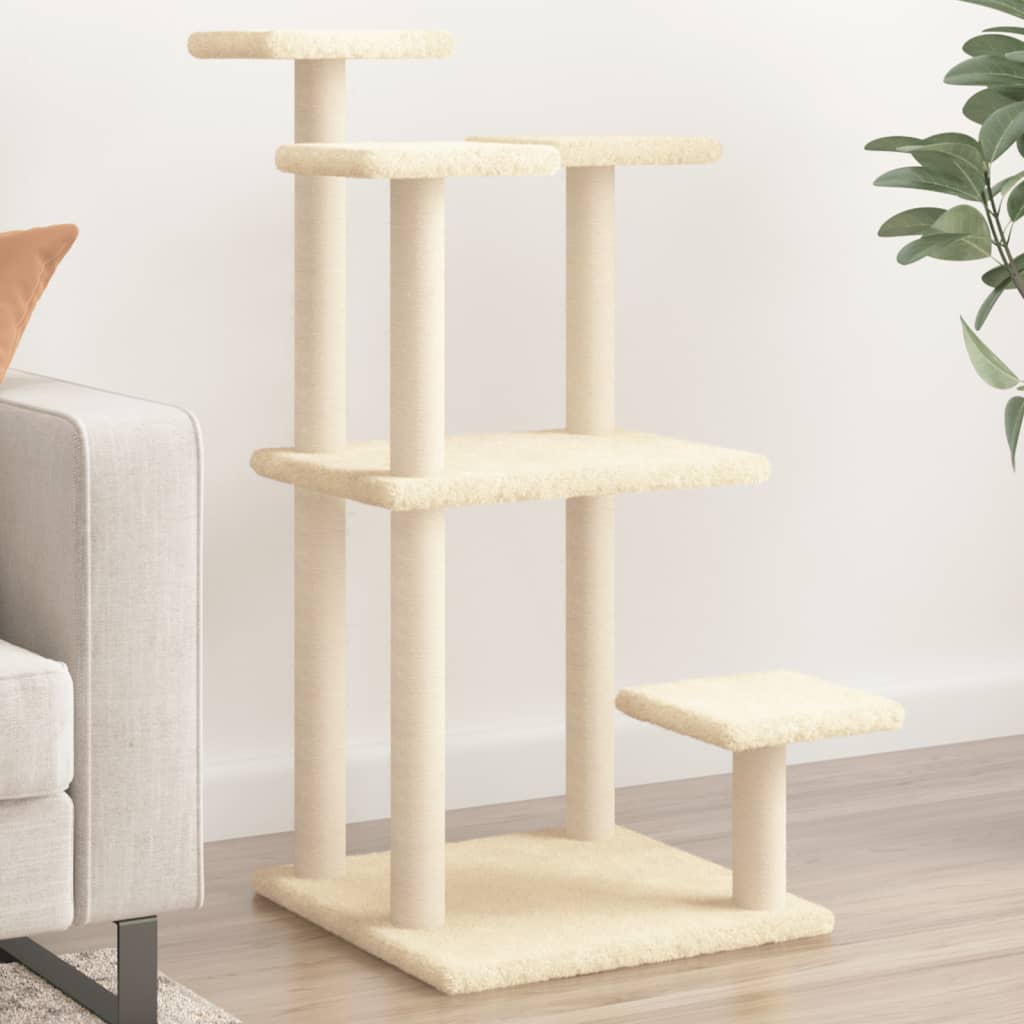 Vidaxl Scrating Post z platformami 98,5 cm krem -kolan