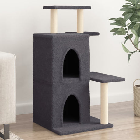 Vidaxl Cat Furniture z Sisal Scrating Posts 97 cm ciemnoszary