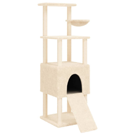 Vidaxl Cat Furniture z Sisal Scratosing Posts 153 cm kremowe kremowe