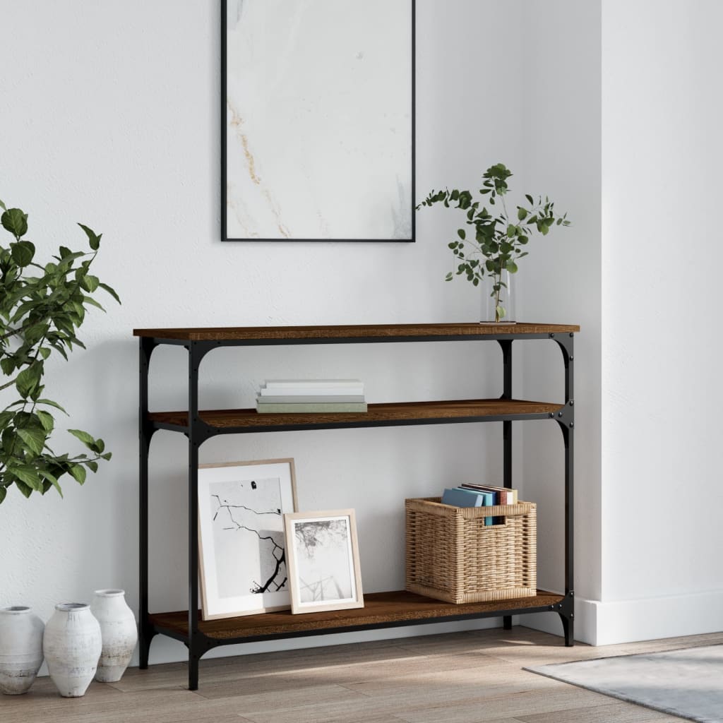 Vidaxl wandtafel 100x29x75 cm bewerkt hout bruin eikenkleur