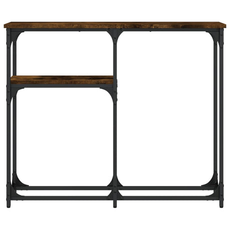 Vidaxl wandtafel 90x22,5x75 cm bewerkt hout gerookt eikenkleurig