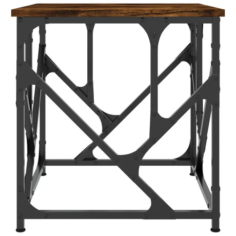 Vidaxl salontafel 45x45x47,5 cm bewerkt hout gerookt eikenkleurig