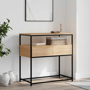 Vidaxl consoletafel sonoma eiken 75x40x75 cm bewerkt hout
