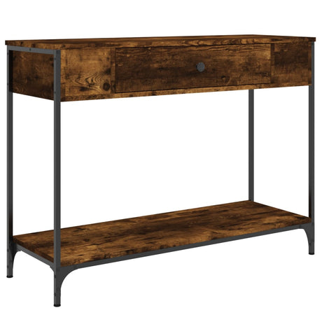 Vidaxl wandtafel 100x34,5x75 cm bewerkt hout gerookt eikenkleurig