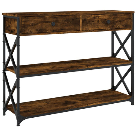 Vidaxl wandtafel 100x28x75 cm bewerkt hout gerookt eikenkleurig