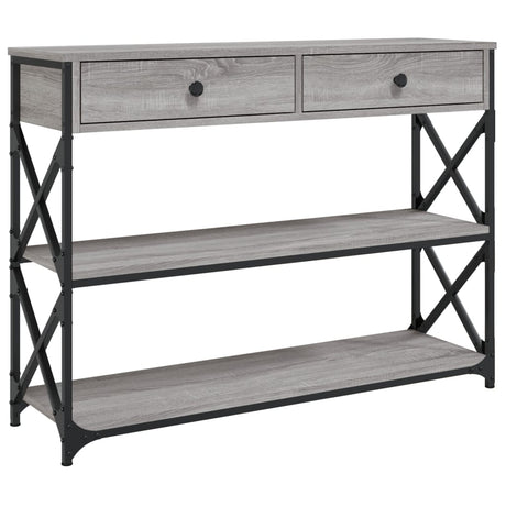 Vidaxl wandtafel 100x28x75 cm bewerkt hout grijs sonoma eikenkleurig