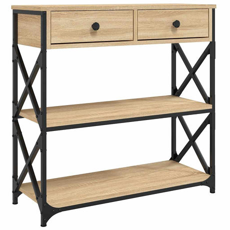 Vidaxl wandtafel 75x28x75 cm bewerkt hout sonoma eikenkleurig