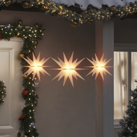 Lampy świąteczne vidaxl z diodami LED 3 szt. Składane białe