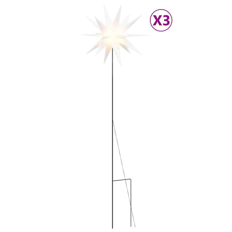 Lampki choinkowe Vidaxx z kolcem uziemiającym i diodami LED 3 szt. 35 cm białe