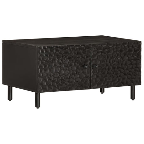 Vidaxl salontafel 80x50x40 cm massief mangohout zwart