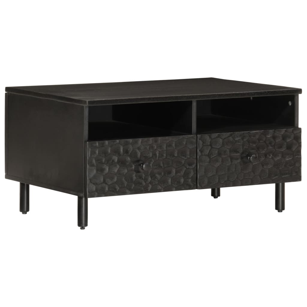 Vidaxl salontafel 80x54x40 cm massief mangohout zwart