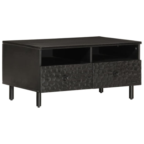 Vidaxl salontafel 80x54x40 cm massief mangohout zwart