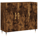 Vidaxl dressoir 90x34x80 cm bewerkt hout gerookt eikenkleurig