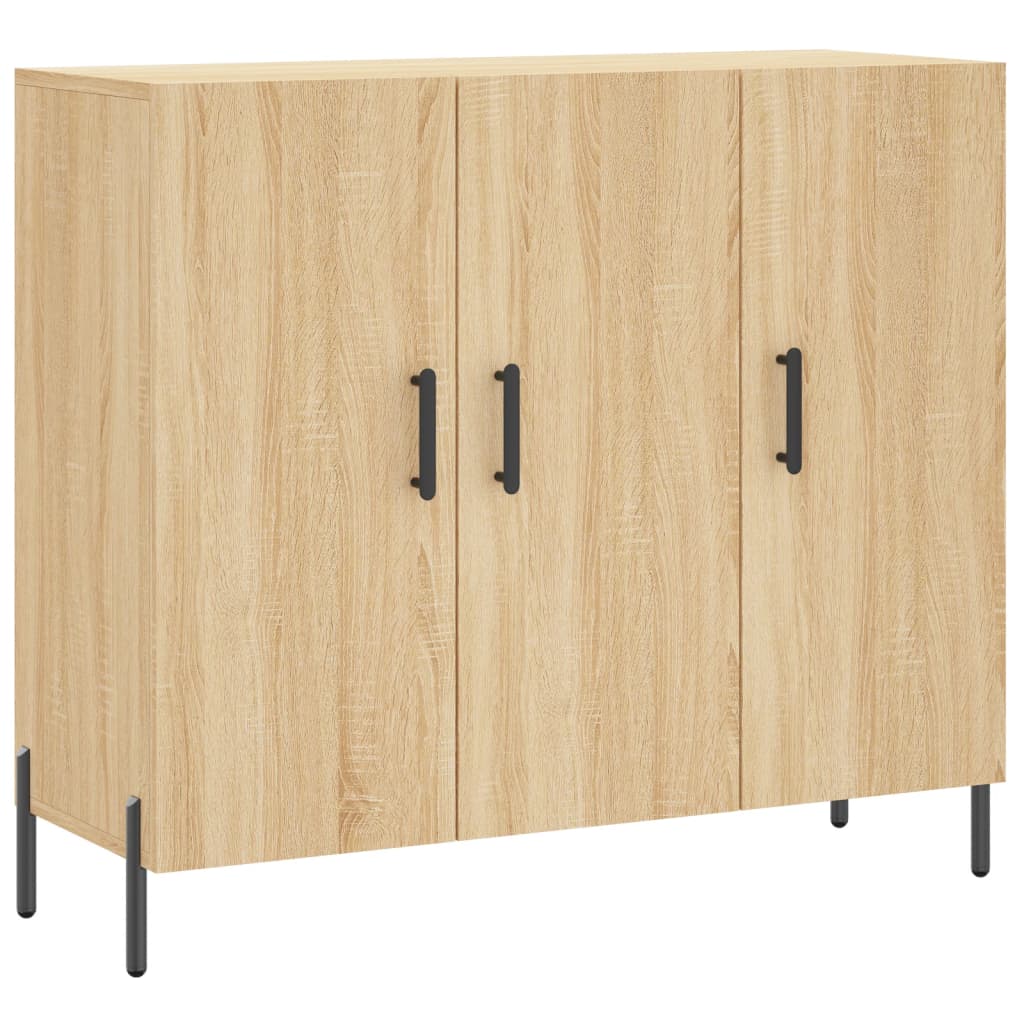 Vidaxl dressoir 90x34x80 cm bewerkt hout sonoma eikenkleurig