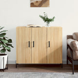 Vidaxl dressoir 90x34x80 cm bewerkt hout sonoma eikenkleurig