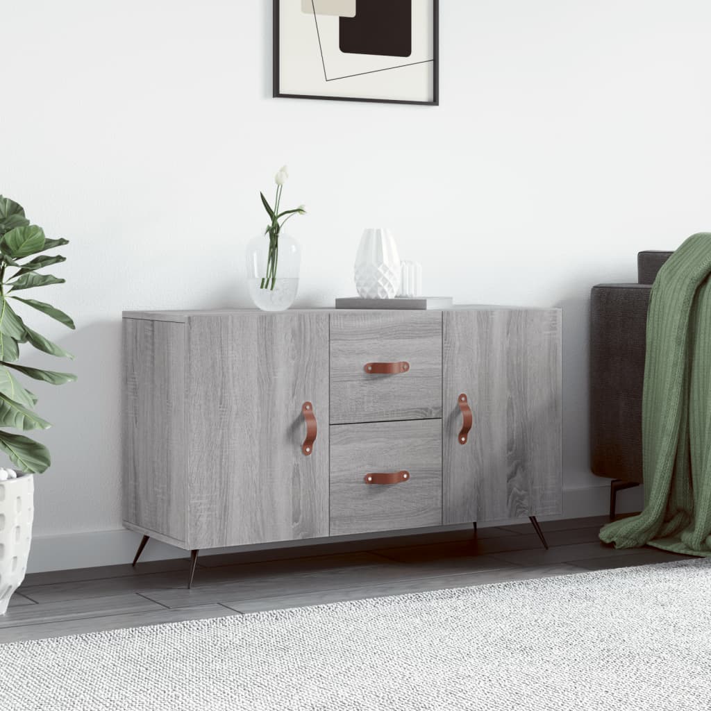 Vidaxl dressoir 100x36x60 cm bewerkt hout grijs sonoma eikenkleurig