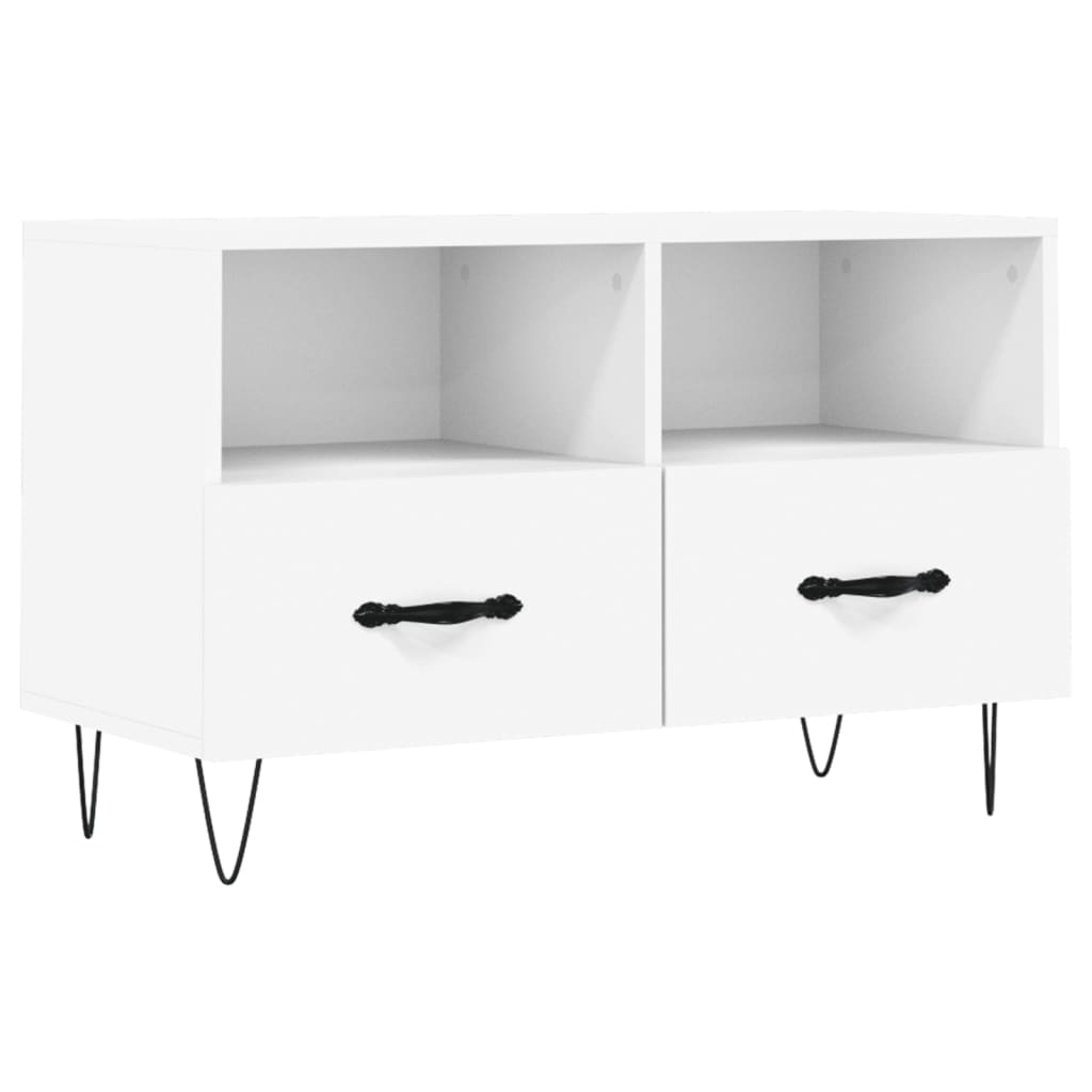 Vidaxl tv-meubel 80x36x50 cm bewerkt hout wit