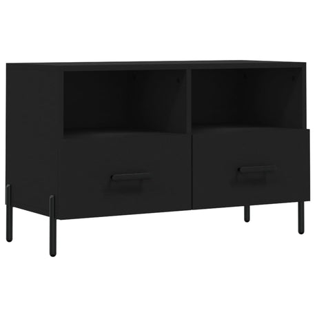 Vidaxl tv-meubel 80x36x50 cm bewerkt hout zwart