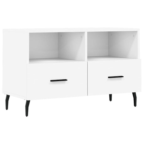 Vidaxl tv-meubel 80x36x50 cm bewerkt hout wit