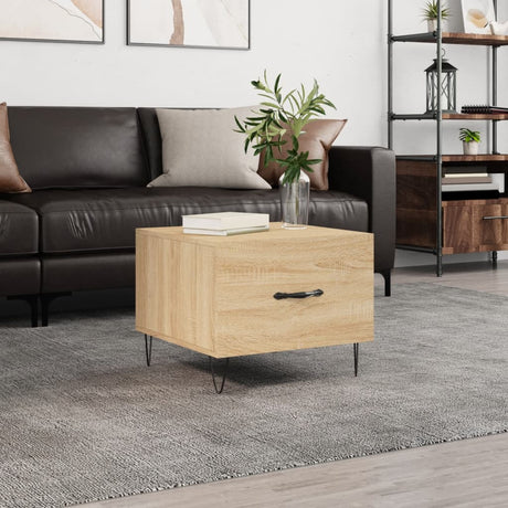 Vidaxl salontafel 50x50x35 cm bewerkt hout sonoma eikenkleurig
