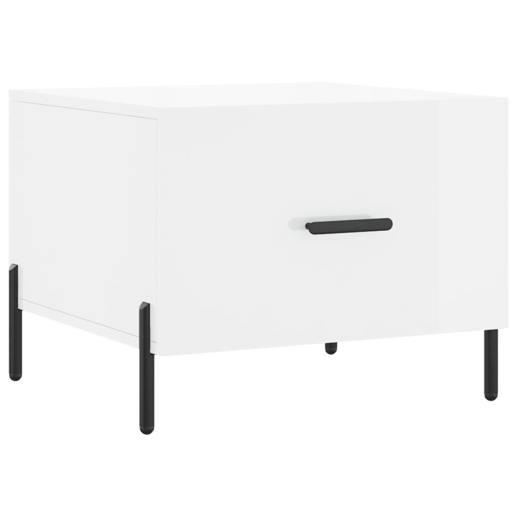 Vidaxl salontafel 50x50x40 cm bewerkt hout hoogglans wit