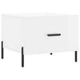 Vidaxl salontafel 50x50x40 cm bewerkt hout hoogglans wit