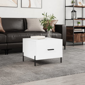 Vidaxl salontafel 50x50x40 cm bewerkt hout hoogglans wit