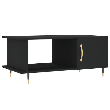 Vidaxl salontafel 90x50x40 cm bewerkt hout zwart