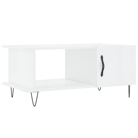 Vidaxl salontafel 90x50x40 cm bewerkt hout hoogglans wit