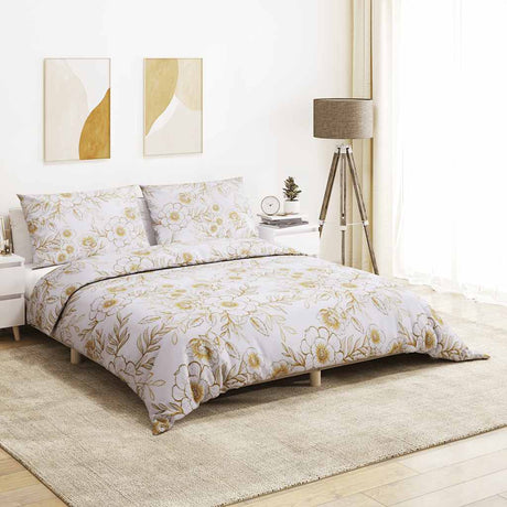 Vidaxl Duvet Crossing Set 260x240 cm bawełniany i brązowy