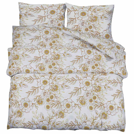 Vidaxl Duvet Overray Set 225x220 cm bawełniany i brązowy