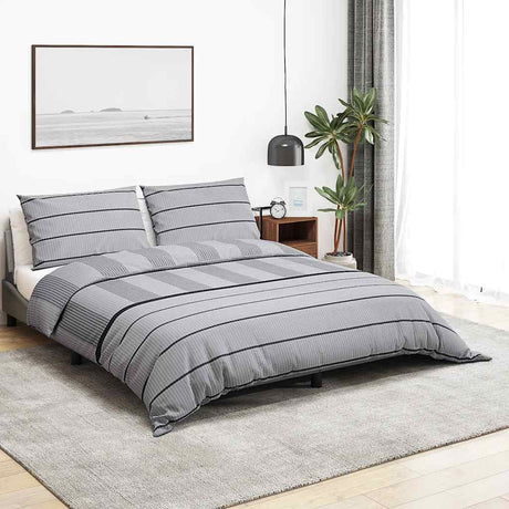 Vidaxl Duvet Zestaw Overray 140x200 cm bawełniany szary
