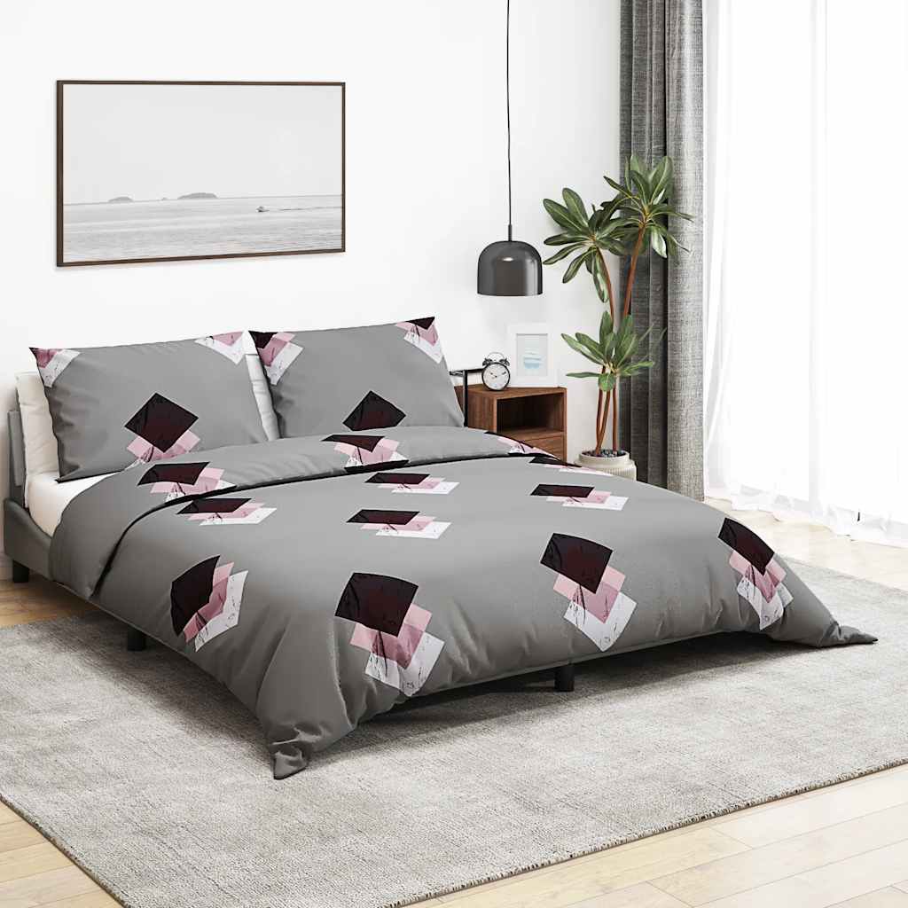 Vidaxl Duvet Overray Set 260x240 cm bawełniany szary