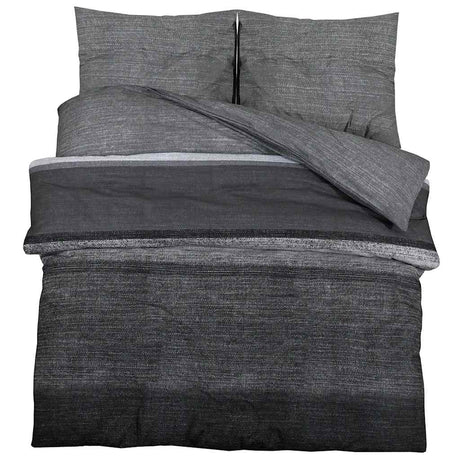 Vidaxl Duvet Overray Set 200x200 cm bawełniany ciemnoszary szary