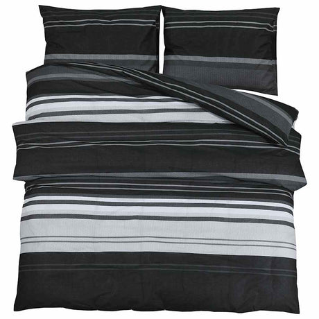Vidaxl Duvet Overray Set 260x240 cm bawełniany czarno -biały