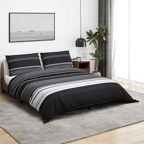 Vidaxl Duvet Overray Set 260x240 cm bawełniany czarno -biały