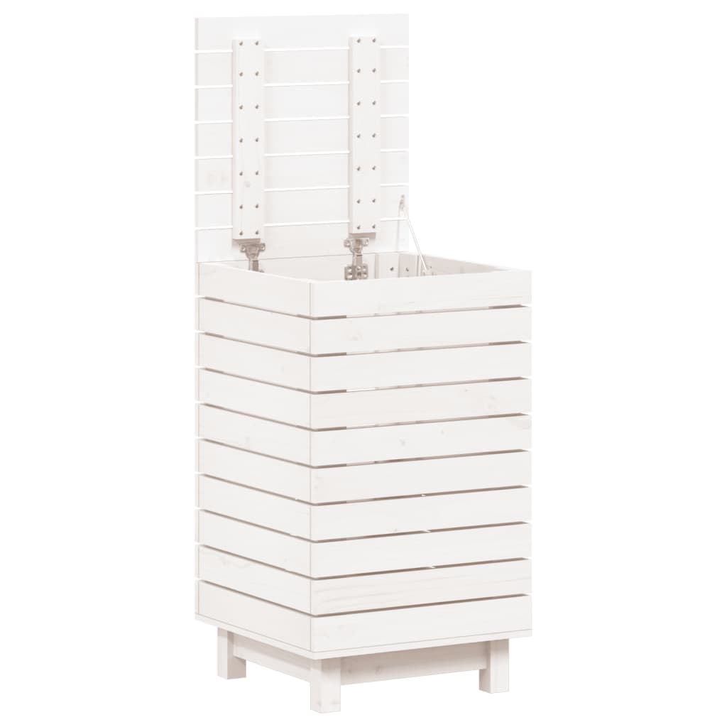 Vidaxl Pralnia koszyk 44x44x76 cm stały sosna biała