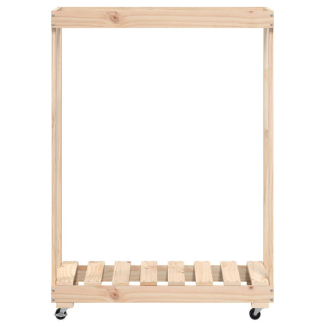 Hidaxl Wood Block Uchwyt z kółkami 76,5x40x108 cm stałą sosną