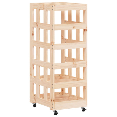 Hidaxl Wood Block Uchwyt z kółkami 40x49x110 cm stałą sosną